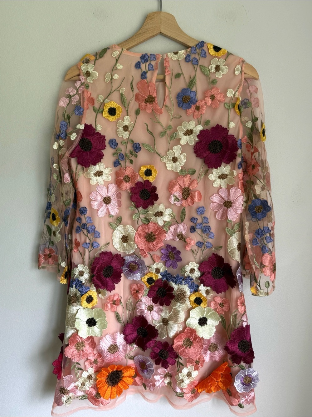 NWT Storia 3D-Large Multi-Color Flowers Shift Dress - Picture 7 of 9